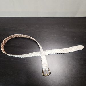 Elegant Talbots XlWhite Braided Belt